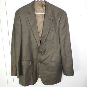 Ralph Ralph Lauren Blazer Mens 42L Houndstooth Academia Silk Wool Career Money